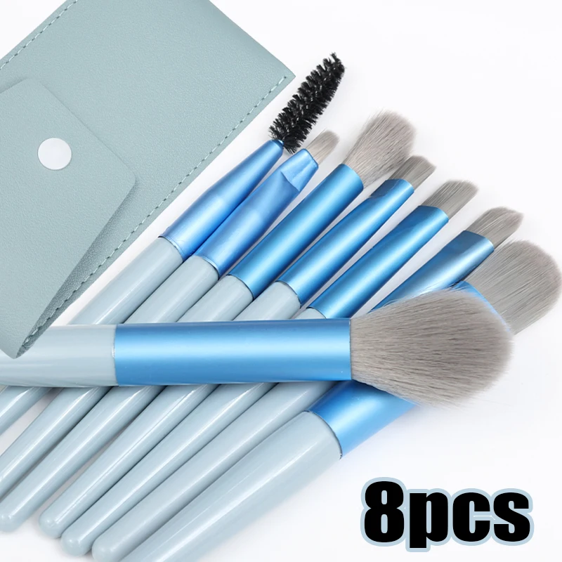 

8Pcs Fluffy Mini Makeup Brushes Set for Cosmetics Foundation Blush Powder Eyeshadow Eyeliner Blending Makeup Brush Beauty Tools