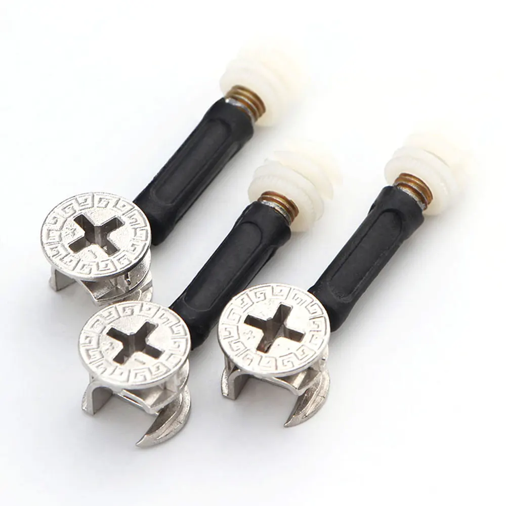 Screw Bolt Nut Set 20Pcs Furniture Connecto Three In One Screw Furniture Connector Bolt Eccentric Wheel Fixed Wardrobe Wood Screw