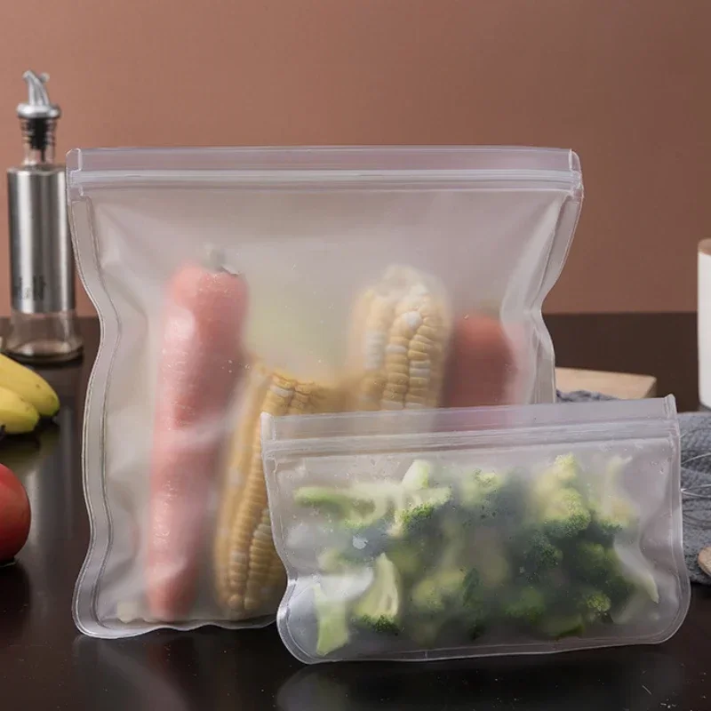 Silicone Food Storage Containers Leakproof Containers Reusable Stand Up Zip Shut Bag Cup Fresh Bag Food Storage Bag Fresh Wrap