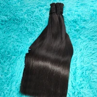Extensions de cheveux humains vierges Remy 12A sans trame, lisses comme des baguettes, couleur naturelle, 100 % non traités, pour tressage, 18-30 pouces 2