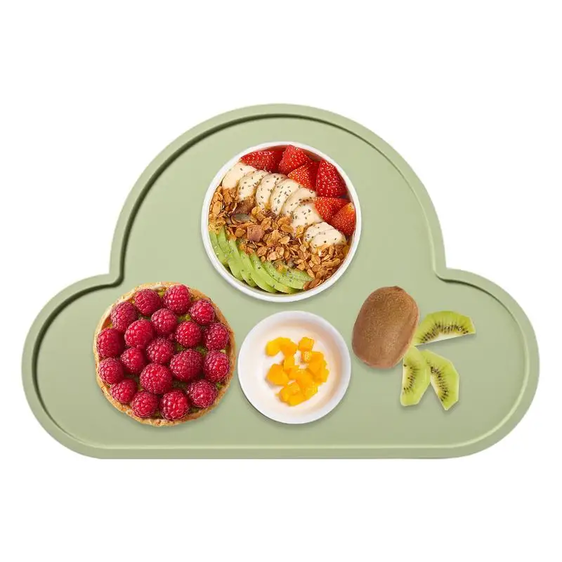 

Силиконовый детский коврик в форме облака для кухонного стола, нескользящий, термостойкий, водонепроницаемый, фотопластины