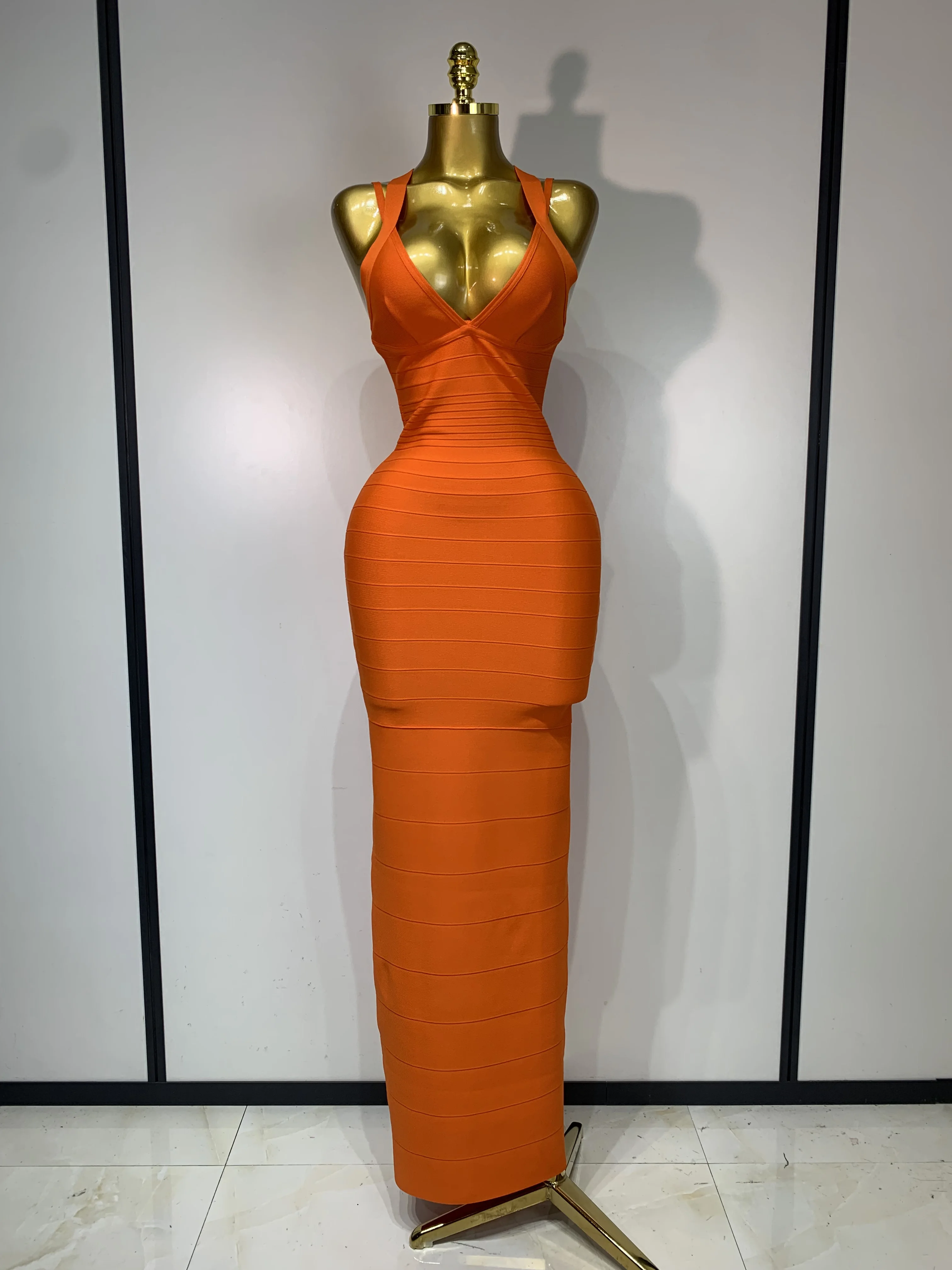 Women Sexy V Neck Sexy Backless Maxi Long Bodycon Bandage Dresses Celebrity  Birthday Party Elegant Knitted Wedding Guest Dress - AliExpress
