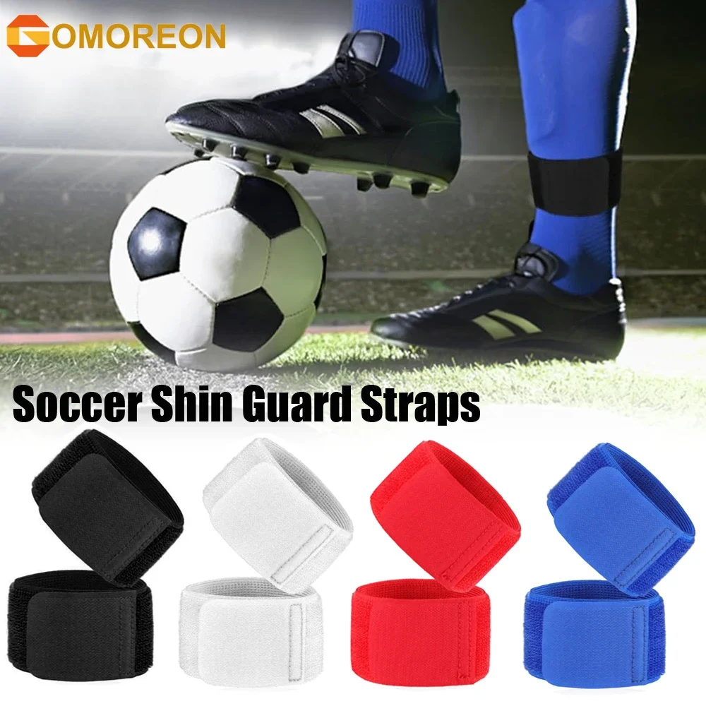 Soccer Shin Guards Shin Guard Pads 1Pair Soccer Shin Guard Strap Fixed Bandage Tape Fastener Adjustable Elastic Sports