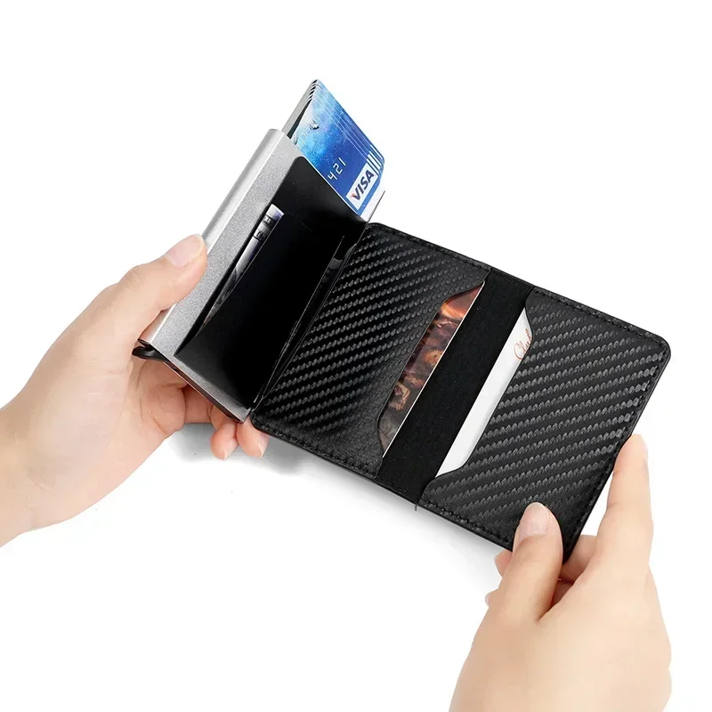 Credit Card Holder Men Wallets Bank Cardholder Case Small Leather Slim Thin Magic Mini Smart Minimalist Wallet