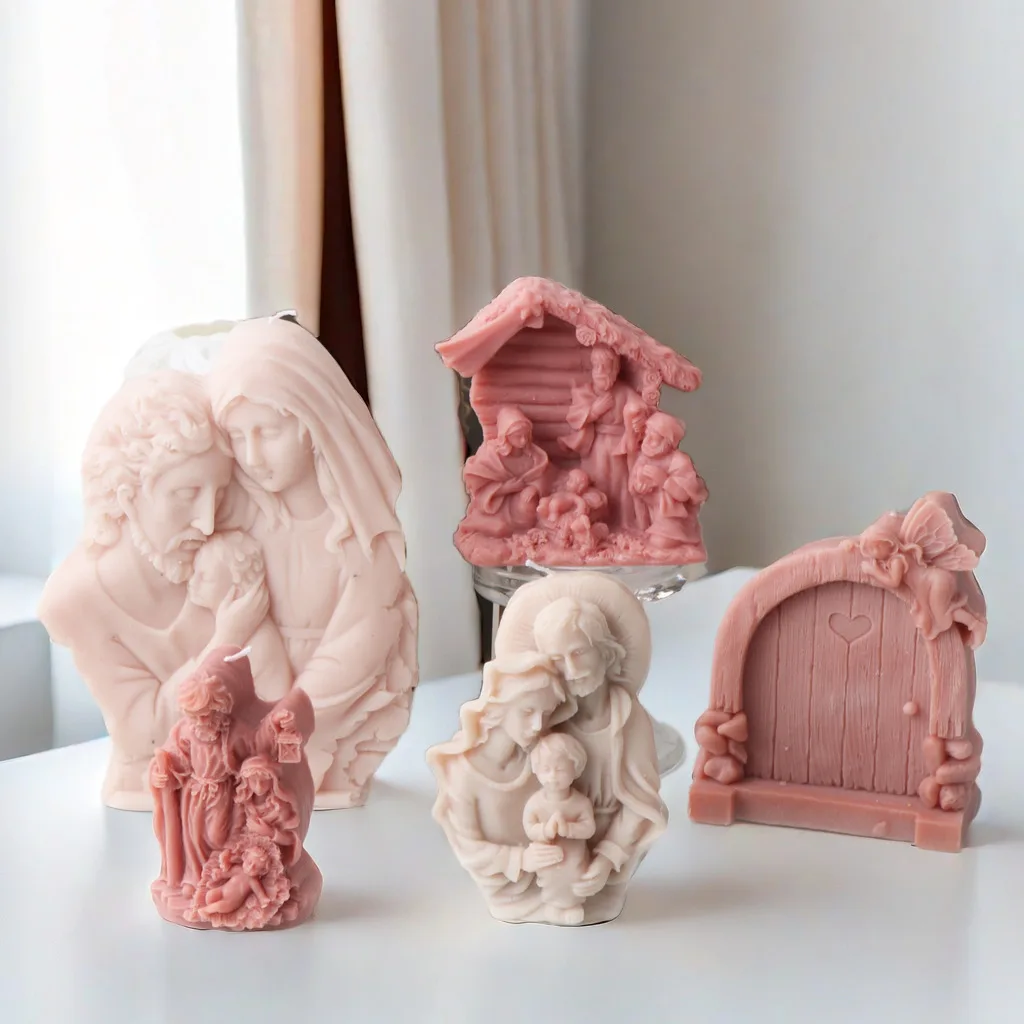 Molde De Silicona Para Belén En Forma De Casa - Para Velas, Yeso O Decoraciones Navideñas, Tamaño 12.4x12 Cm