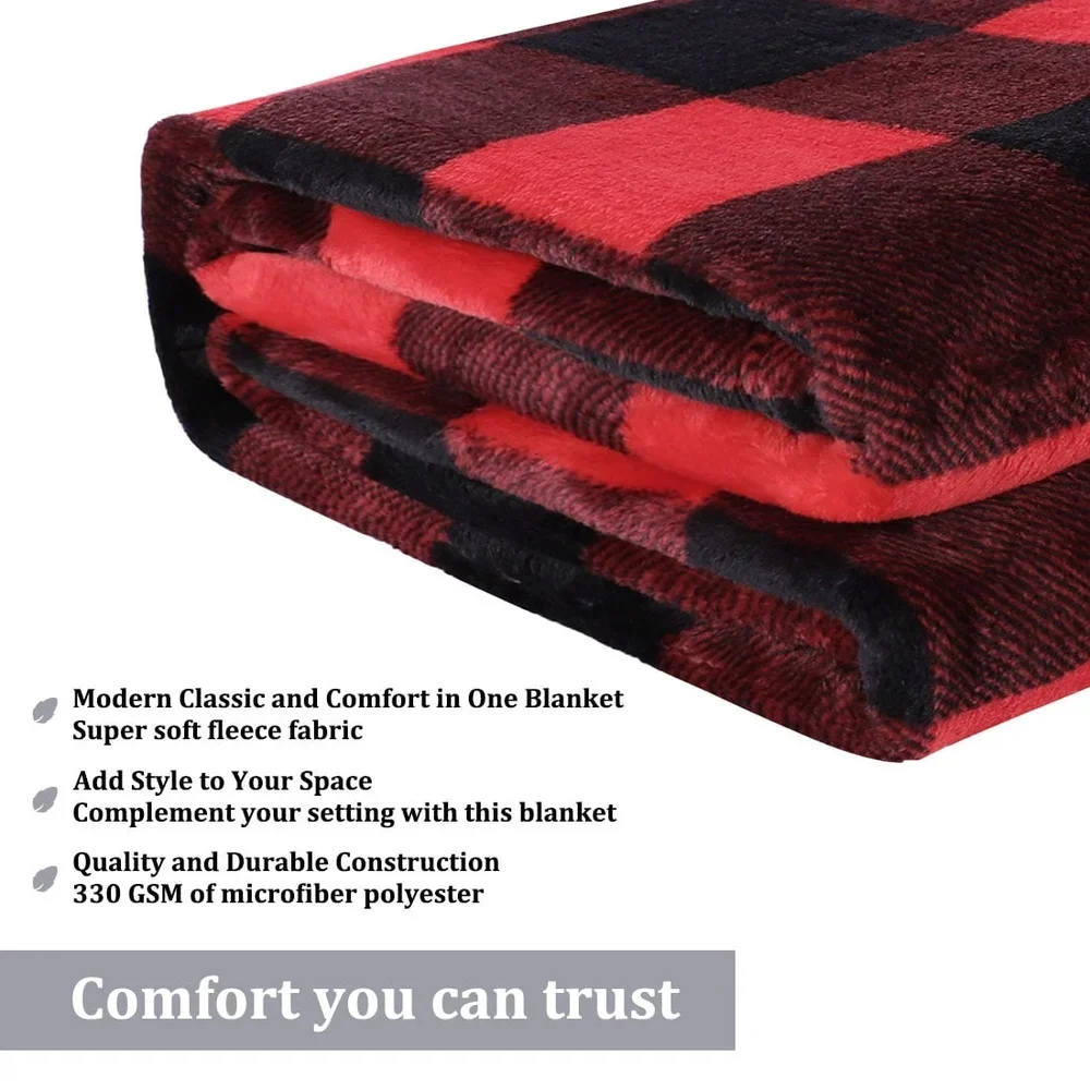 Soft Plaid Warm Throw 6