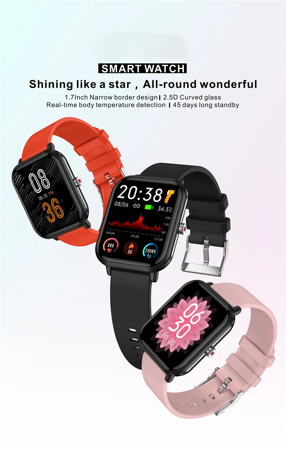 2022 New Smart Watch Men Full Touch Screen Sport Fitness Watch IP67 Waterproof Bluetooth For Android ios Men smart watch Women