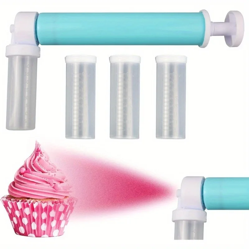 Manual Airbrush Spray Gun for Cake Decorating Baking Tool Ideal for Dessert and Cookie Making Perfect Party Kitchen Supply