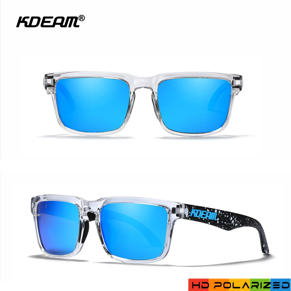 Kdeam Brand Ken Block Occhiali Da Sole Polarizzati Sport Uomo Driving Party Eyewear Occhiali Da Sole Quadrati Lenti A Specchio Uv400 30 Colori