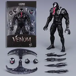20cm Marvel Venom Shf Legends Action Figure Joint Movable Toys Change Face Statue Model Doll Collectible For Toy Gift