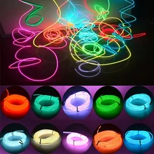 

1M/2M/3M/5M Car Interior Led Decorative Lamp EL Wiring Neon Strip for Auto DIY Flexible Ambient Light USB Party Atmosphere Lamp