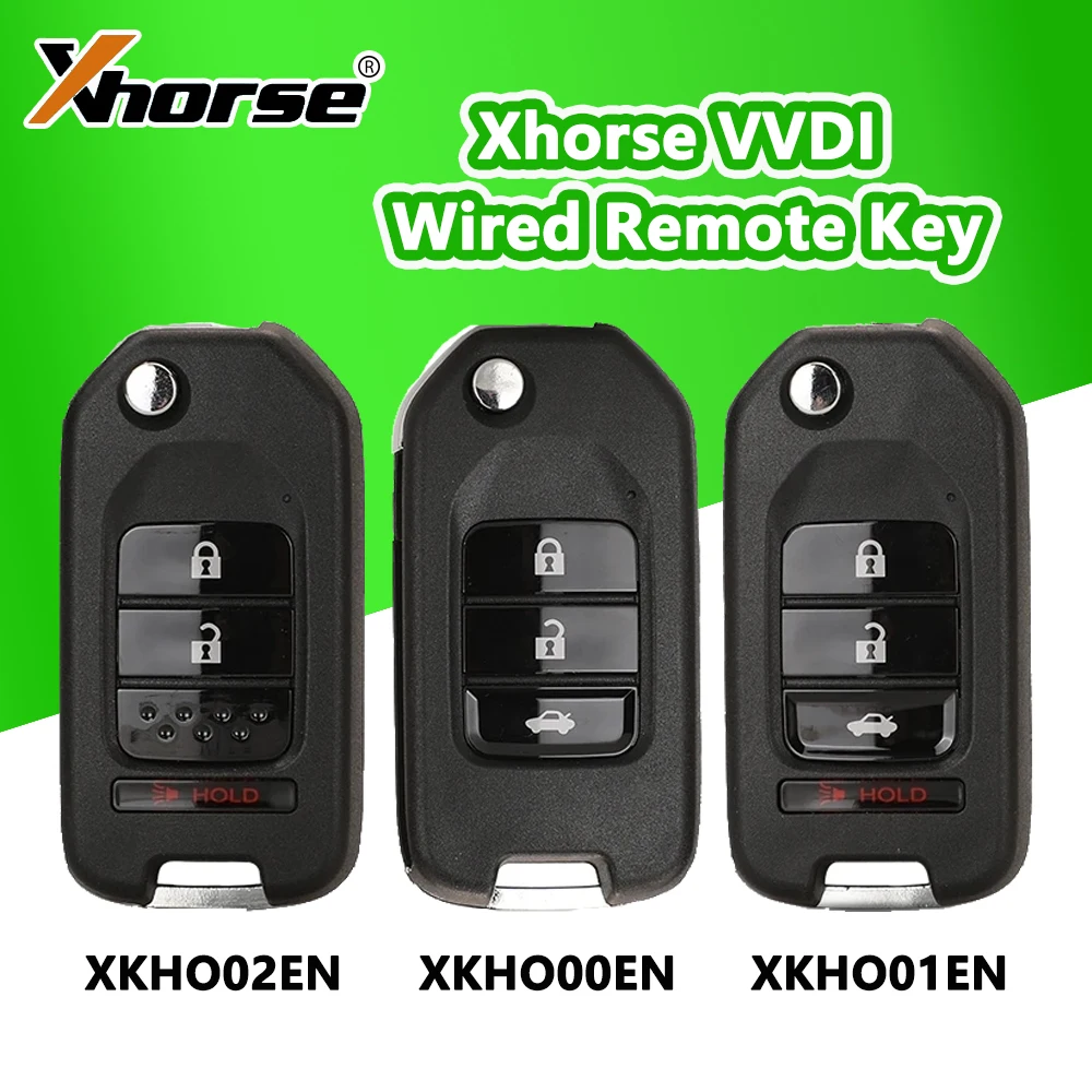 

Xhorse VVDI XKHO00EN / XKHO01EN / XKHO02EN Wired Remote Key 2/3/4 Buttons for Honda Type Universal English Version