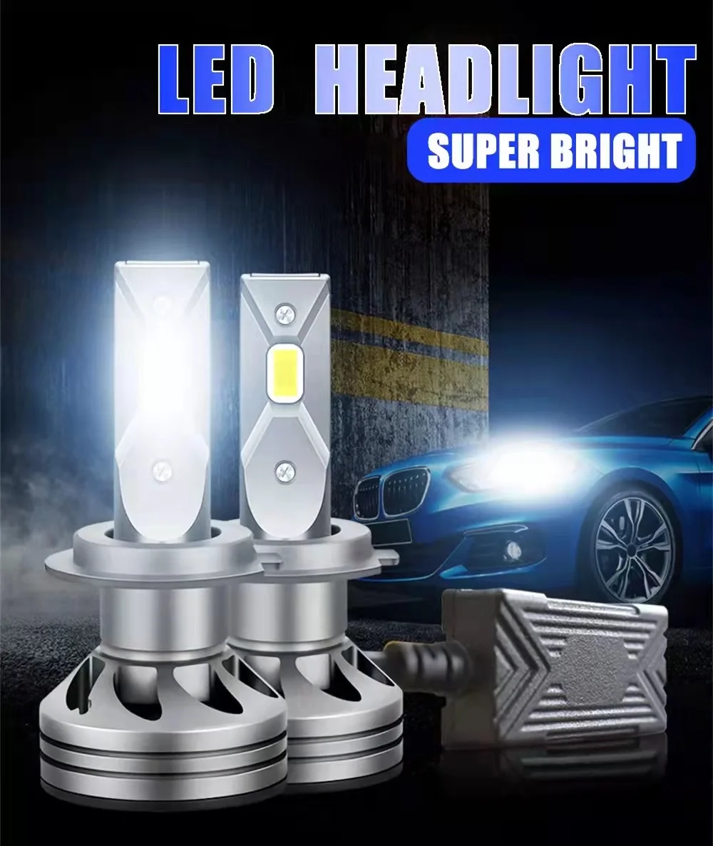 

Volodina H7 LED LIGHT LED Car Headlight Bulbs No Error 16000LM 6000K H1 H11 H8 H9 H4 Led Lights HB3 9006 HB4 Auto Fog HeadLamps