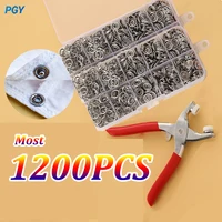 400-1200PCS Plier Tool Metal Snap DIY Craft Supplies Sewing Button Thickened Snap Fastener Kit  for Installing Sewing Bag Clothe 1