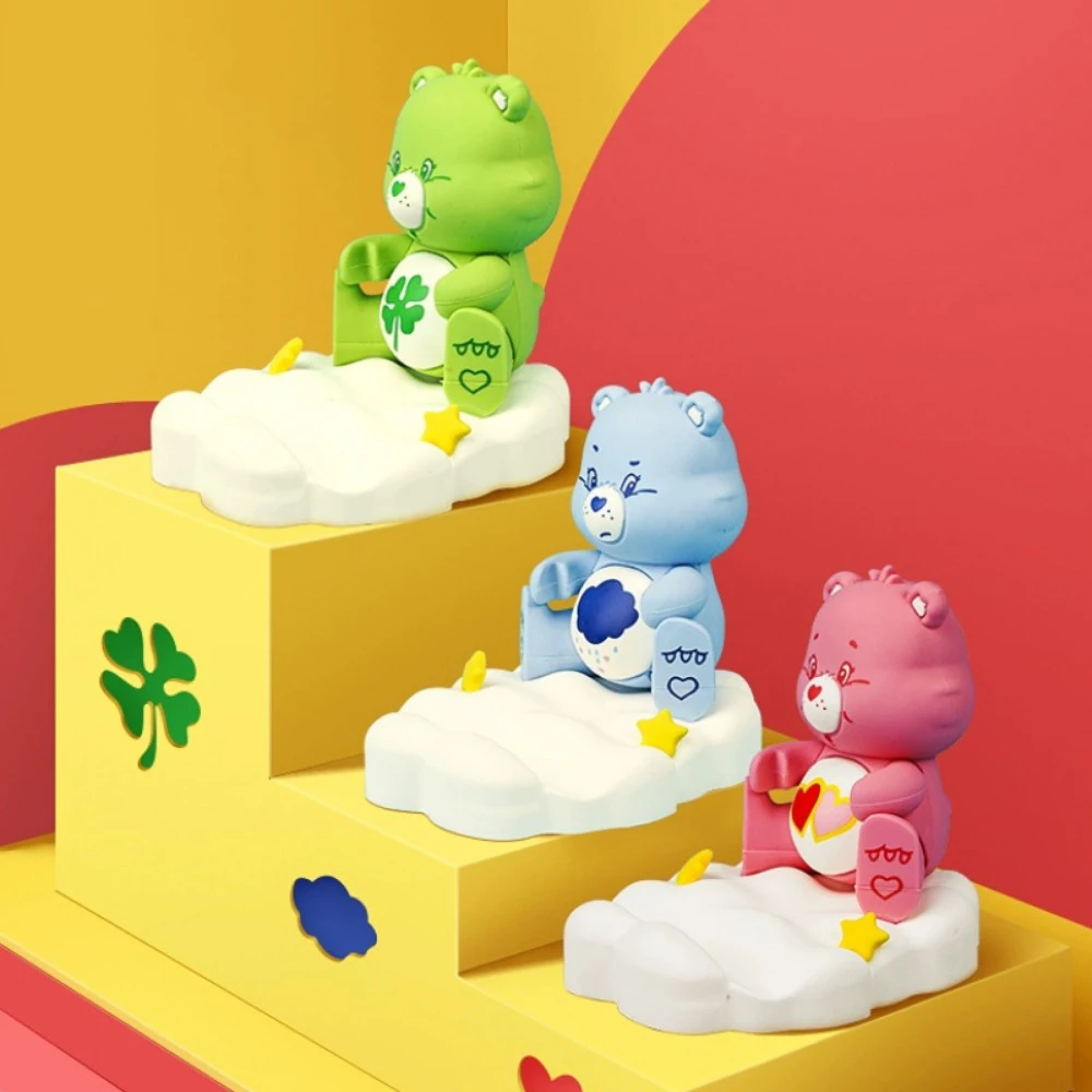 

Miniso Anime Care bears Cute Cartoon Toy Furniture for Display Cloud Cell Phone Support Vehicle-mounted Desktop Decoration Gift