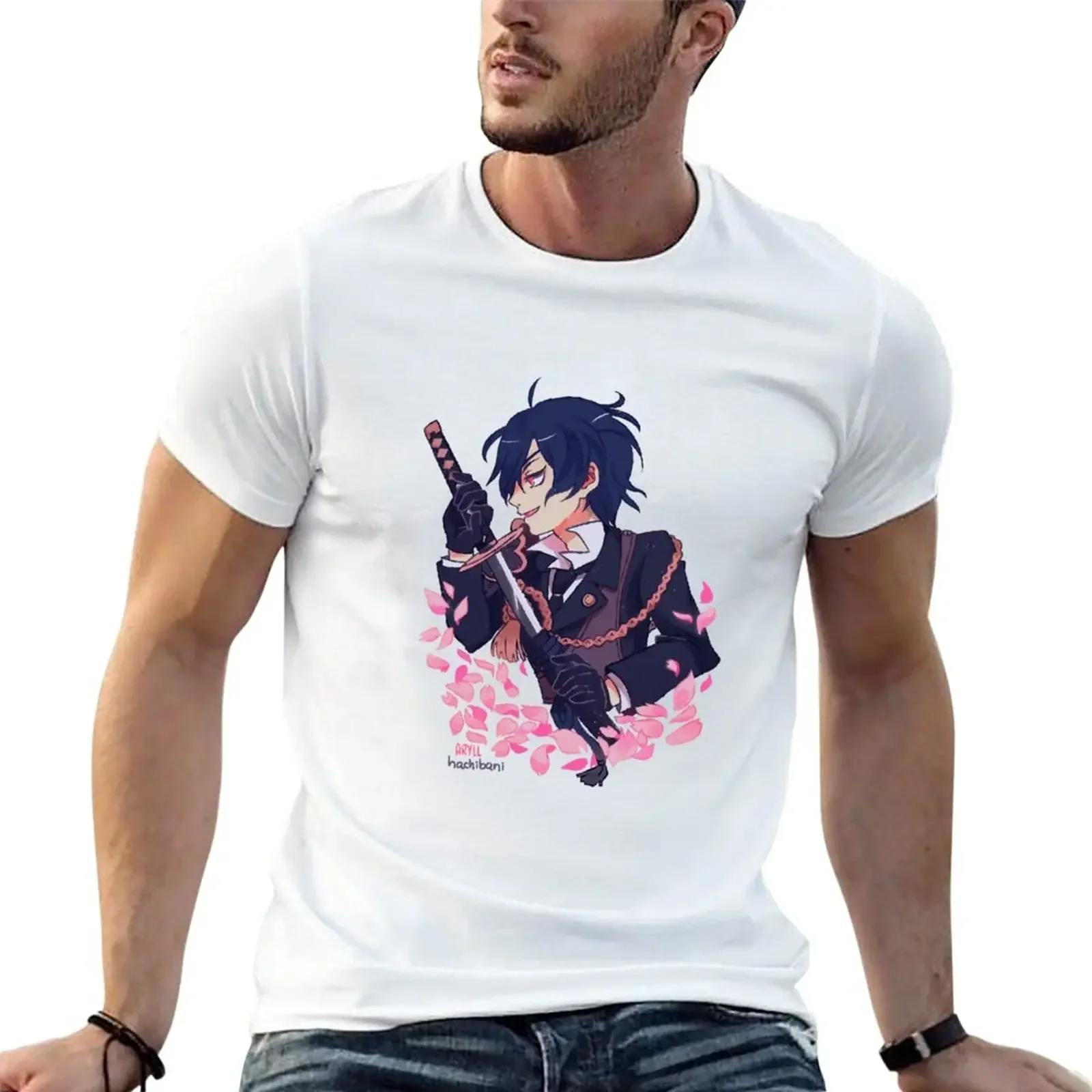 Shokudaikiri Mitsutada футболки и топы милая одежда мужские Графические футболки Shokudaikiri Mitsutada футболки и топы милая одежда мужские Графические футболки