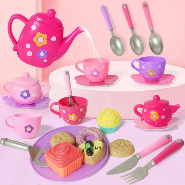 Tea Set Pretend Tea Party Set For Little Girls, 38 PCS Coffee