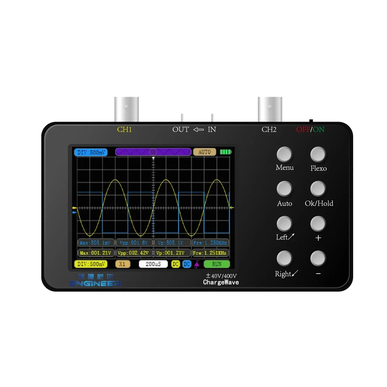 Dual Channels Digital Oscilloscope for Electronic Repair Tools 50M Sampling Rate10Mhz Sampling Rate 2.5KSa/S Analog Bandwidth