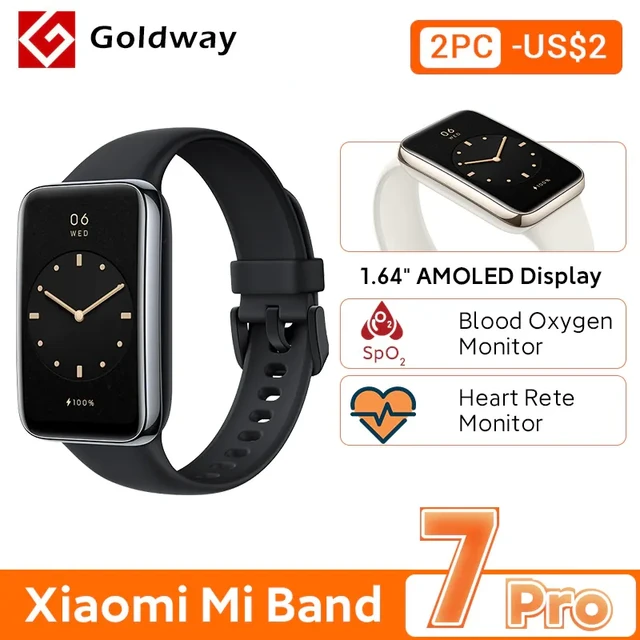 Comprar Original Xiaomi Mi Band 7 Pro GPS pulsera inteligente Pantalla  AMOLED oxígeno en sangre Fitness Traker Bluetooth impermeable MiBand 7 Pro