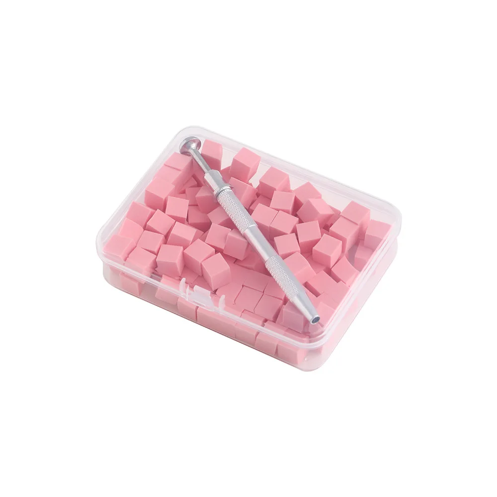 100/50Pcs Square Nail Art Sponge Set Gradient Nail Brushes Gel Polish DIY Design Nail Sponge Grab Pen Manicure Supplies Tools - 6