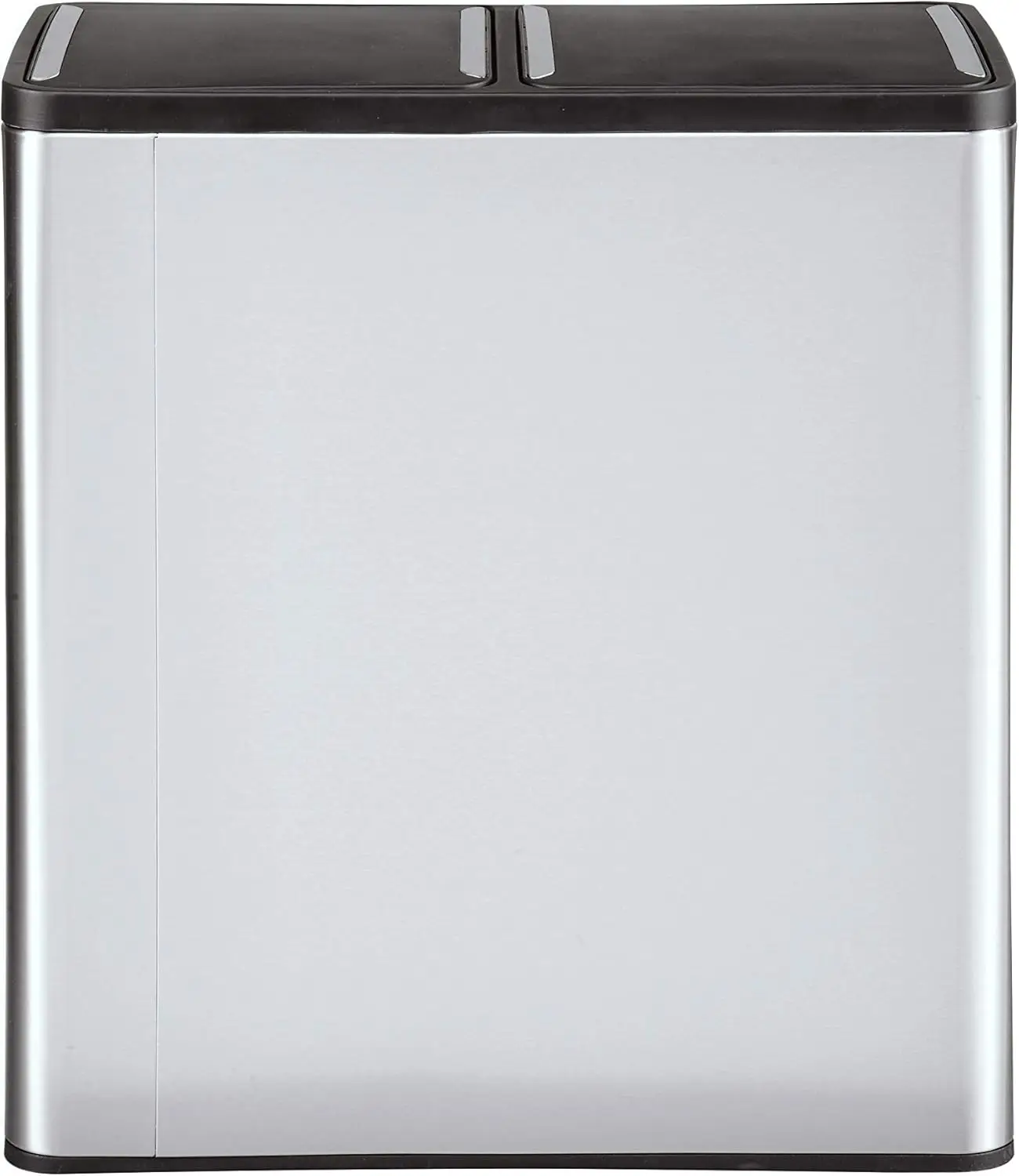 18.5 Gallon Extra Large Capacity, Soft-Step, Dual Trash and Recycling Bin with Removable Inner Bins, Silver