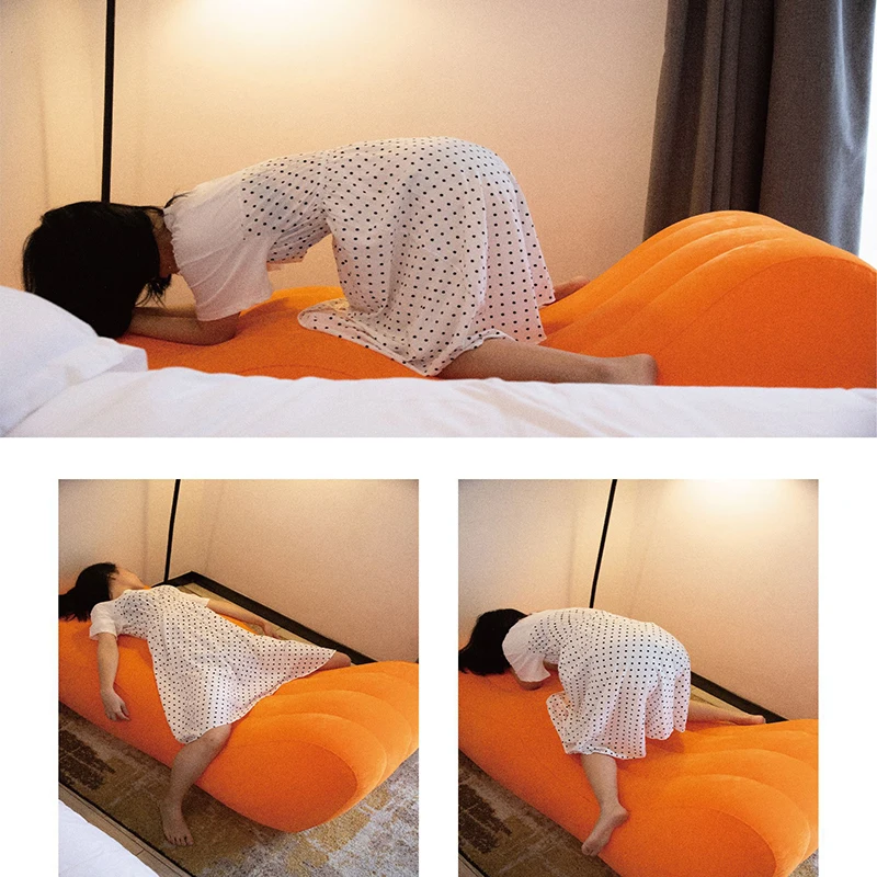 Inflatable Sofa Bed Chaise Furniture Couple Love Sofa Bed S Shape Air Cushion Multi Position Fun Yoga Training Chair Portable Pad