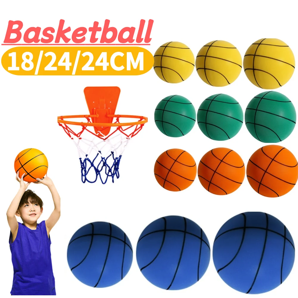 Indoor Silent Basketball High-Resilience Bouncing Recreation Ball Lightweight 3/5/7 for Various Indoor Activities