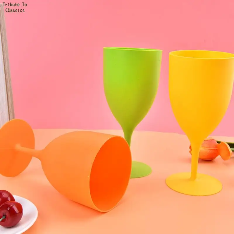 6pcs/set Frosted Plastic Wine Glasses for Bar Party wine glass