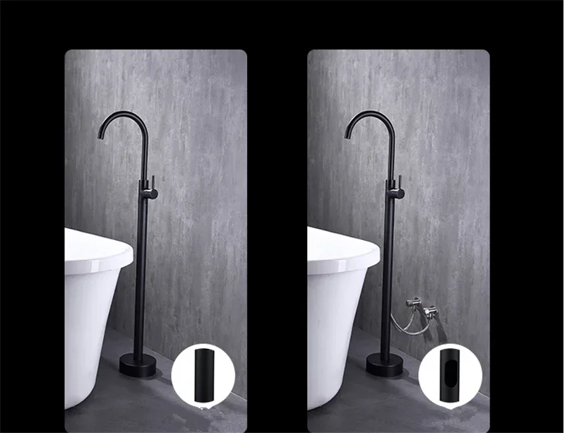 Description Picture 4 of itemBathtub Faucet + Handheld Shower Free Standing Rose Gold BathTub Mixer Taps Floor or Wall Mounted Bathtub Mixer