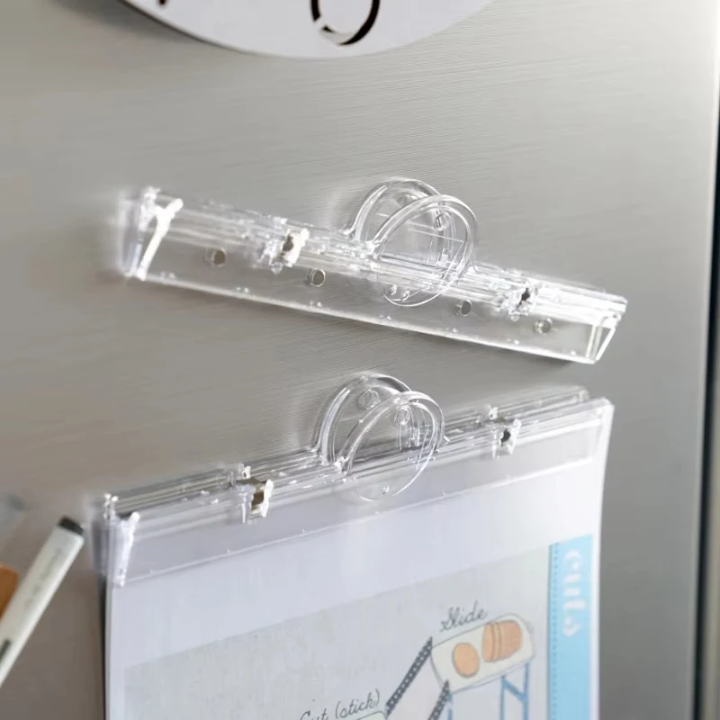 Strong Magnetic Transparent Binder Clip Multifunctional Magnetic Index Page Holder Stationery Office File Folders A4 File Folder 1