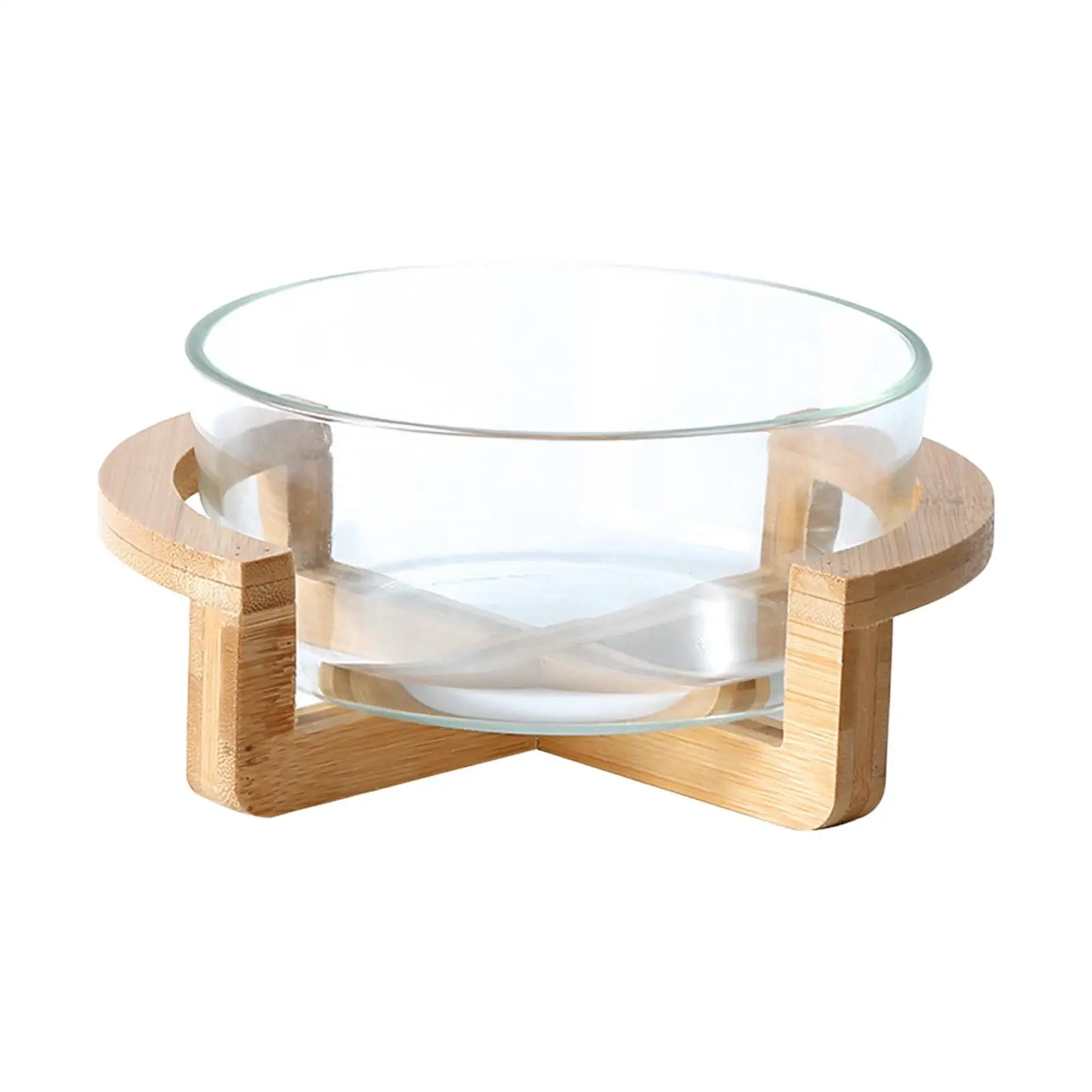 Salad Serving Bowl Serving Utensils with Wooden Stand Cake Bowl Dessert Bowl Food Bowl for Fruits Appetizer Snacks Party Home