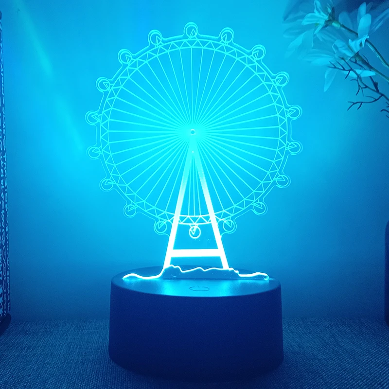 Reuzenrad 3d Led Night Light Voor Slaapkamer Lava Lamp Kinderkamer Decor  Verjaardagscadeau Voor Vriendin - AliExpress