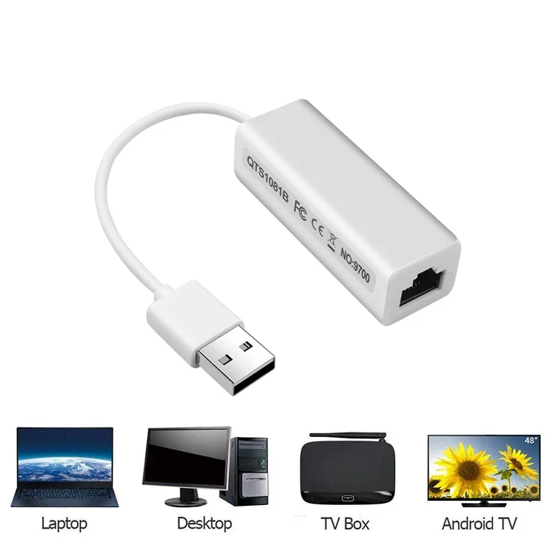 

USB 2.0 to RJ45 USB2.0 to Ethernet Network LAN Adapter Card 10Mbps Adapter for windows7 PC Laptop LAN adapter