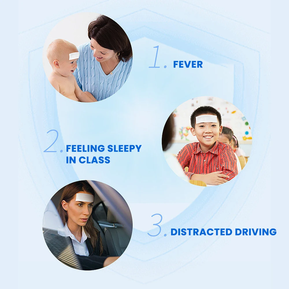 Pain Relief Patch Flower Patch Stickers Sumifun Cooling Patch 10/20/30Pcs Baby Fever Down Temperature Cool Gel Sheet Sticker for Tired Heatstroke Headache