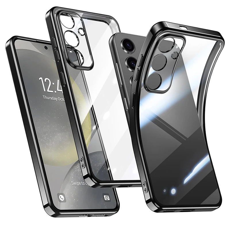 thumbnail image 1 of Plating Silicone Soft TPU Case For Samsung Galaxy A05 A15 A25 A35 A55 A04S A14 A24 A34 A54 A12 A22 A32 A52 A72 A82 M14 M53 F14, 1 of 5