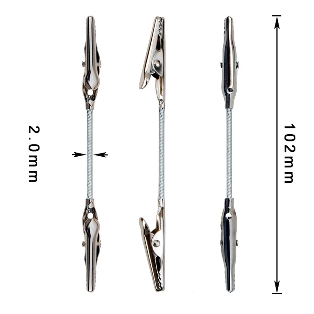 12 Pcs Note Folder Wire Clip Holder Alligator Clips DIY Accessories Metal Clamps for Two-headed Photo Alloy Memo Household 5