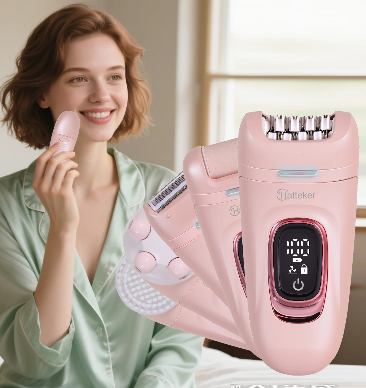 Hatteker 2-in-1 Epilierer Und Damenrasierer Für Körper Und Gesicht_voghion.com