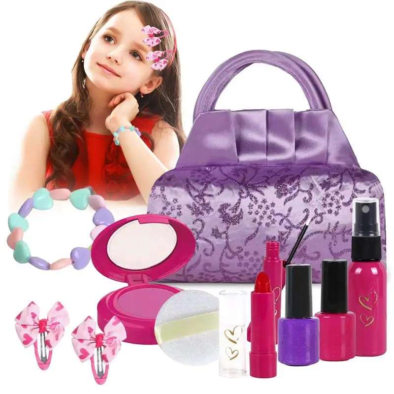 

Simulation Makeup Toys Safe And Harmless Fake Cosmetic Toys Kit Safe And Harmless Girls Playhouse Toys Birthday Gifts