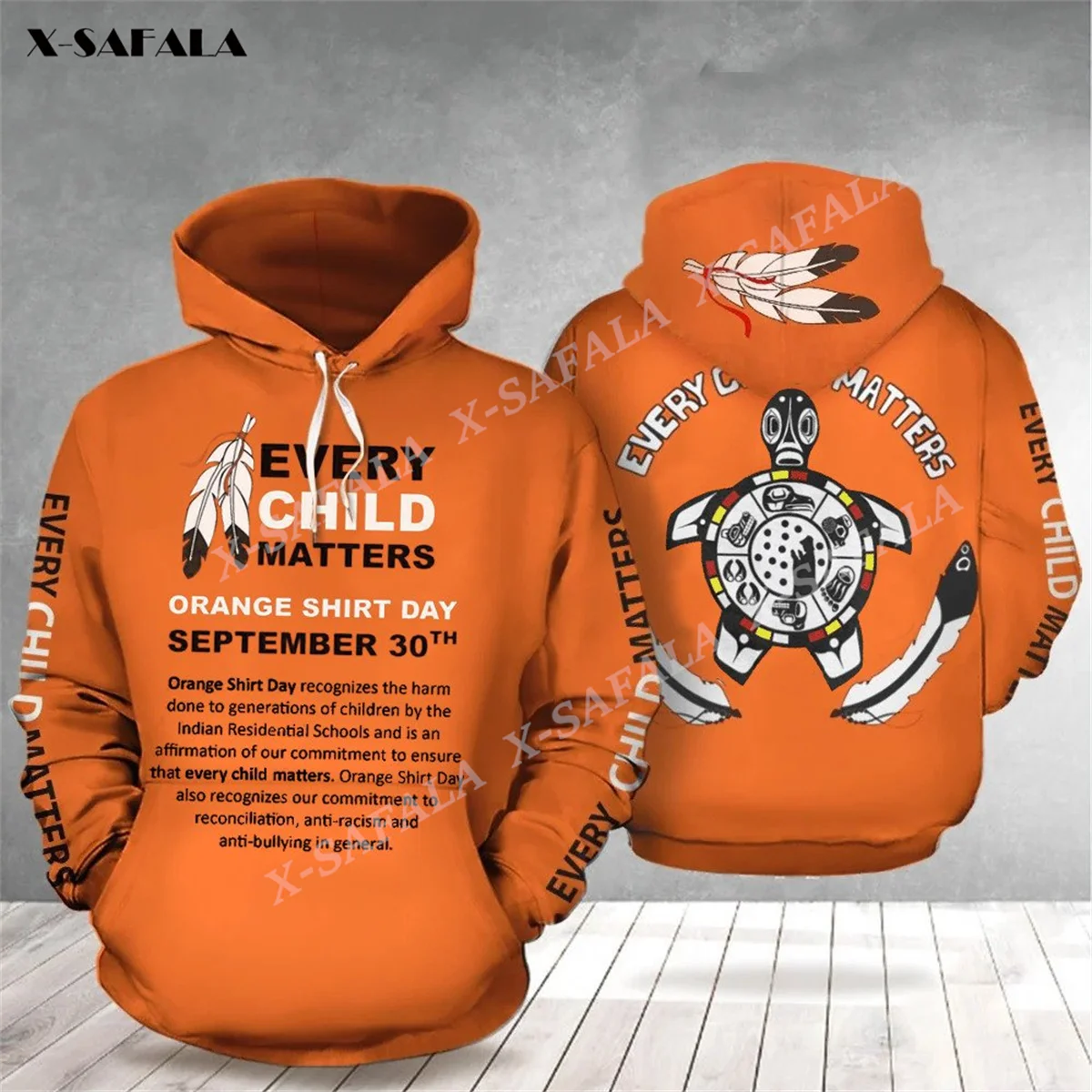 

Every Child Matters Orange Day Sept 30th Awareness 3D Print Zipper Hoodie Men Pullover Sweatshirt Hooded Jersey Tracksuits