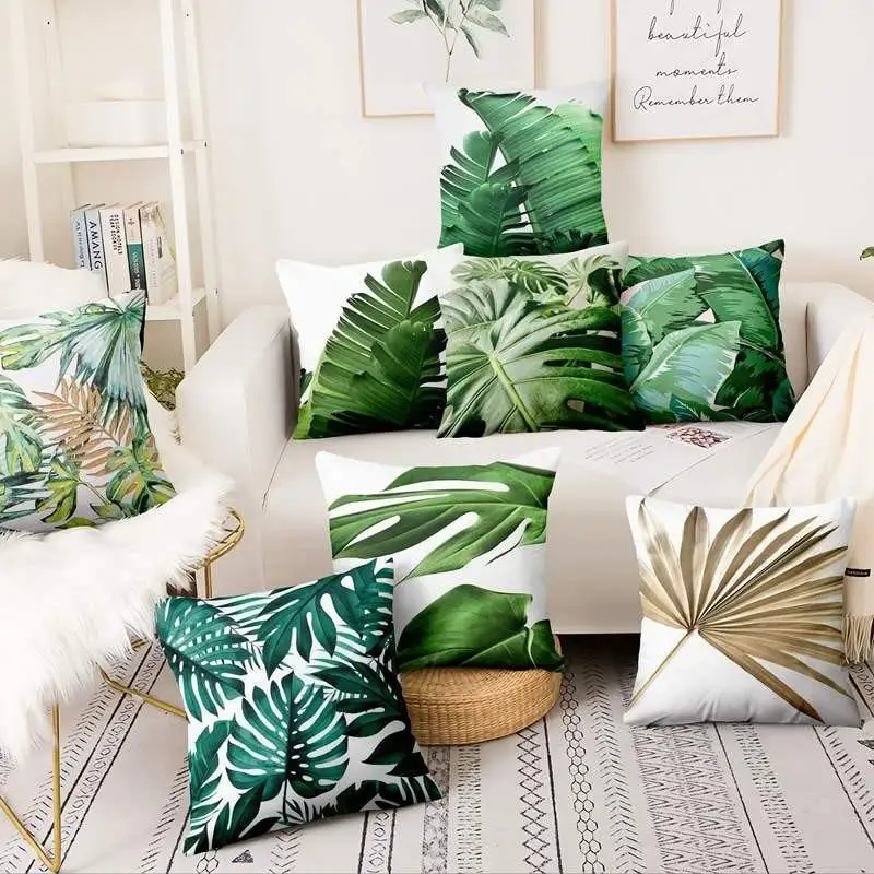 

Tropical Art Cushion Decorative Pillow Home Decor Sofa Pillow Watercolor Print Pillowcase