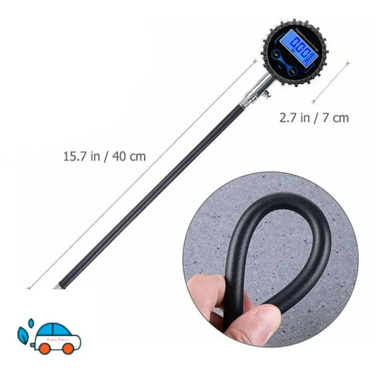 3～200PSI Car Tire Pressure Gauge LCD Display High Precision Digital Tire Tester For Car Truck Vehicle Motorcycle