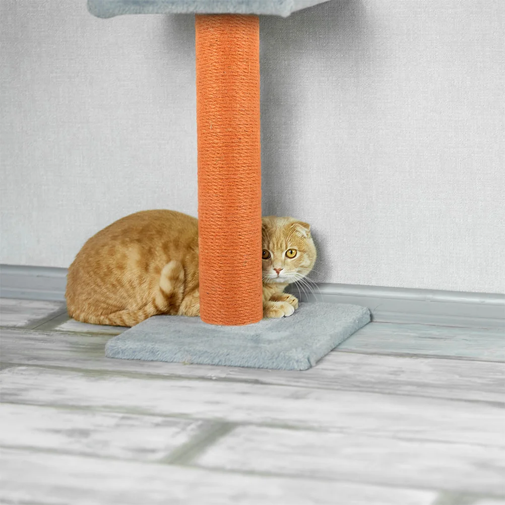 

2 Pcs Cat Climbing Frame Cages Scratching Post Replacement Scratchers for Indoor Cats Lovely Rope Jute Paper Tube