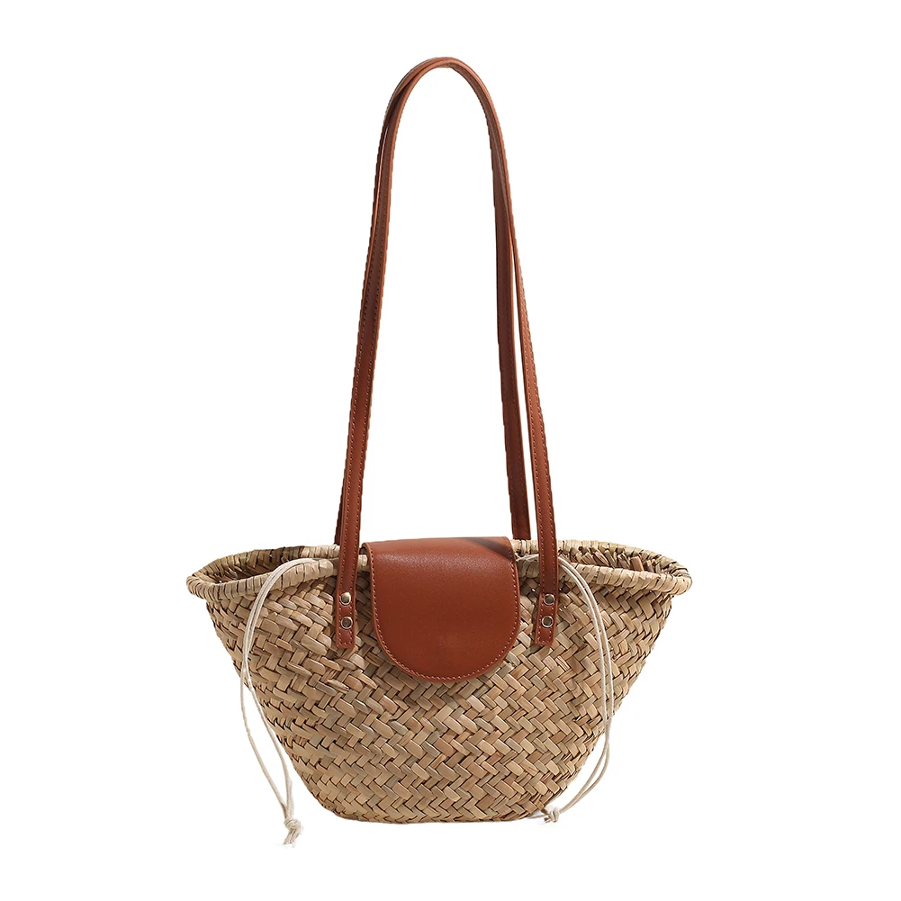 Women Straw Woven Tote Bag Woven Handbag Large Capacity Weaving Shoulder Bag Tote Clutch Bags Party Vacation
