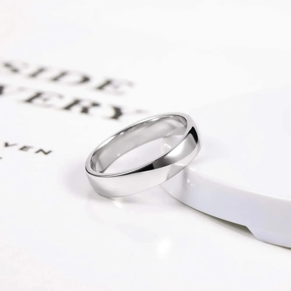 Trumium 2/ 4/6mm 925 Sterling Silver Ring High Polish Plain Dome Wedding Band Comfort Dropshiping 5