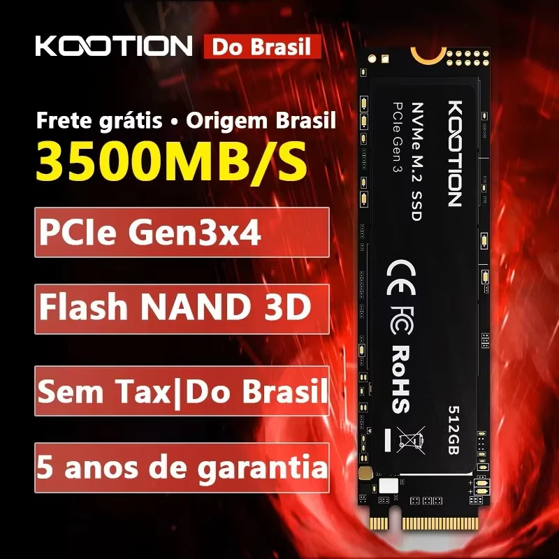 KOOTION – X15 disque dur interne SSD, M.2, PCIe, avec capacité de 256 go, 512 go, 1 to, pour ordinateur portable, ordinateur de bureau, MSI, Dell, HP