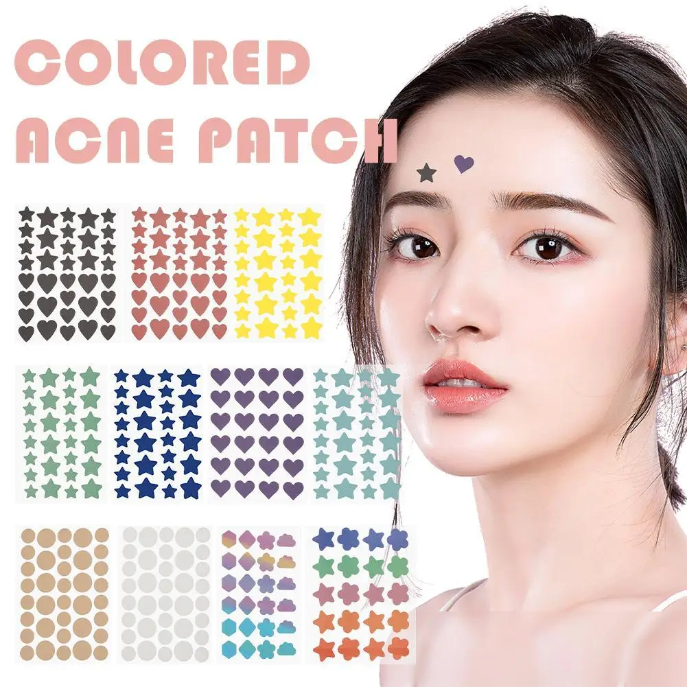 

24-36Pcs Colorful Acne Patches Cute Star Heart Shaped Acne Treatment Sticker Invisible Acne Cover Removal Pimple Patch Skin Care