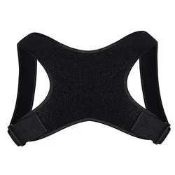 Adjustable Back and Neck Posture Corrector Support Belt (Black)