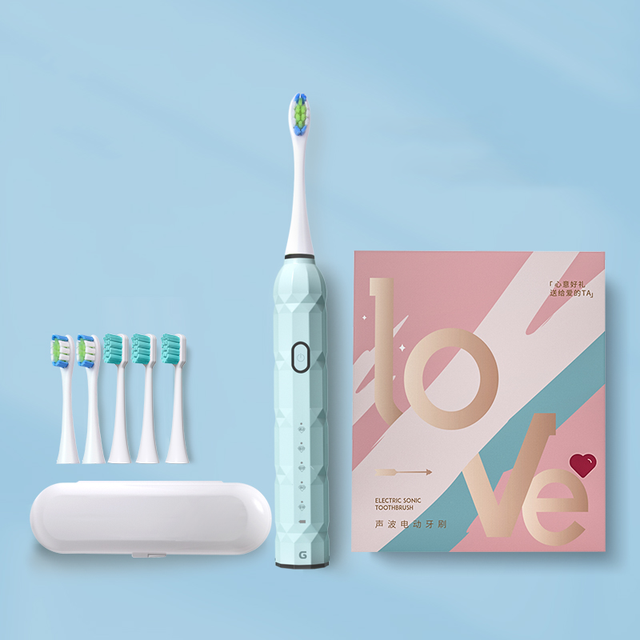 Electric Toothbrush Washable Whitening Adult Timer Brush 5 Modes USB Charger Rechargeable Tooth Brushes Replacement Heads