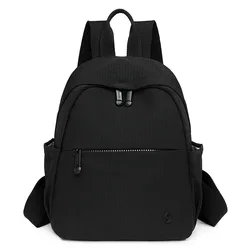 Chic Lightweight Women's Minimalist Backpack with Phone and Key Storage (Classic Black)