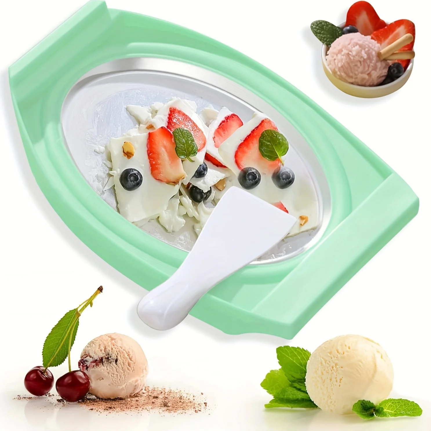 Household Small Fried Ice Machine DIY Fruit Ice Cream Fried Ice Machine Can Make Yogurt Ice Cream Machine eismaschine